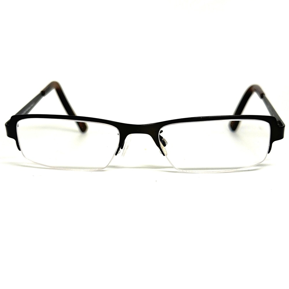 Jean Lafont Paris Onyx 288 Eyeglasses Frames Brown Semi Rimless 51-17-140 France
